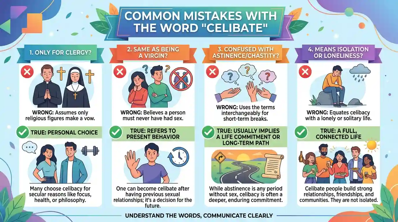 Common Mistakes With the Word Celibate