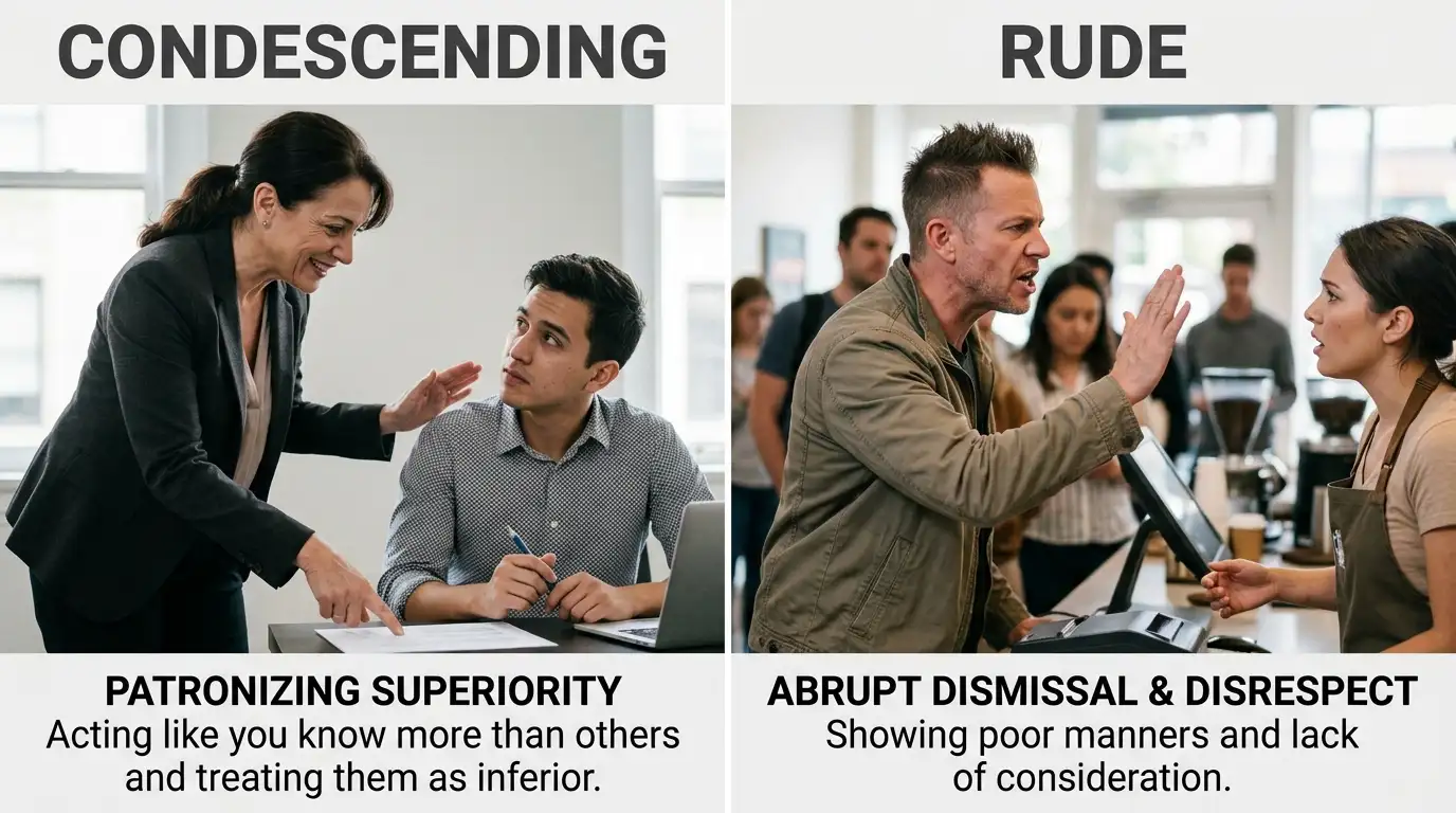 Condescending vs. Rude
