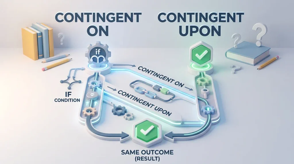 Contingent on vs. Contingent Upon
