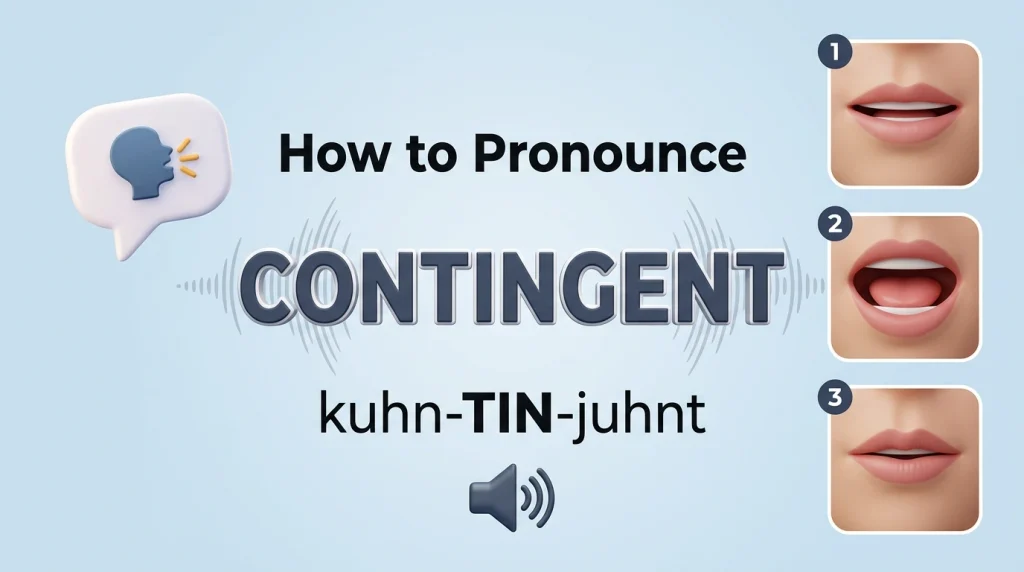 How to Pronounce Contingent