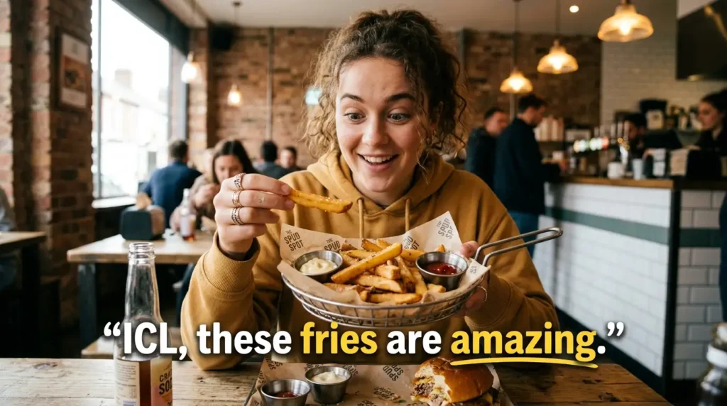 “ICL, these fries are amazing.”