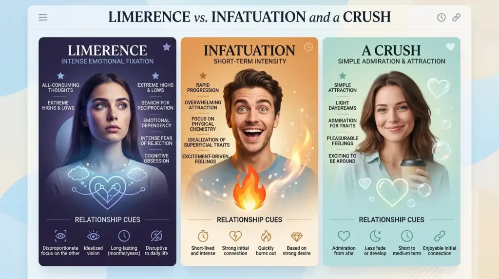 Limerence vs. Infatuation and a Crush