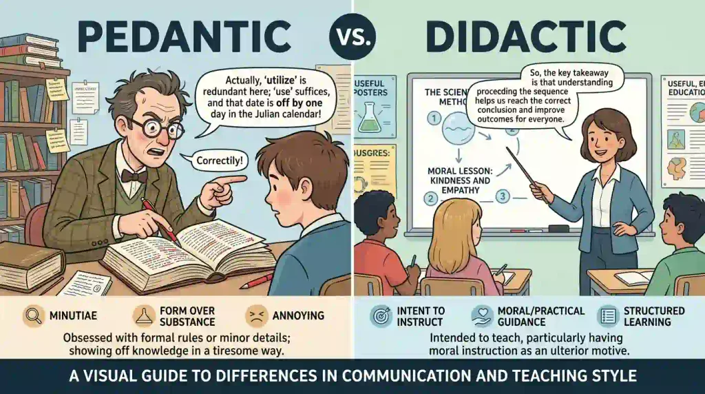 Pedantic vs. Didactic