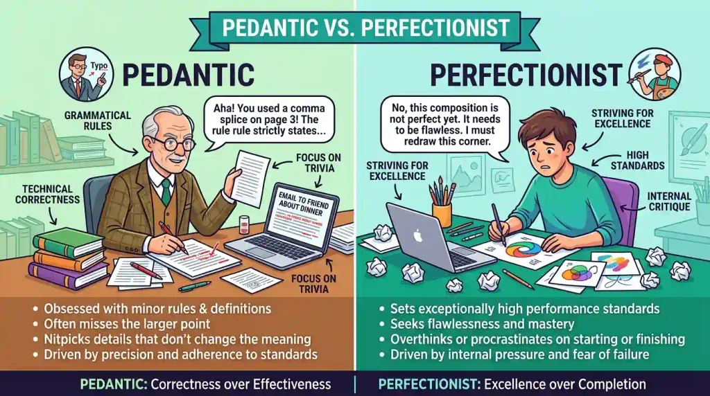 Pedantic vs. Perfectionist