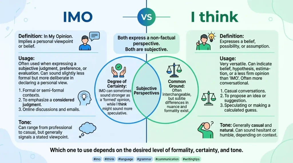 IMO vs. I Think