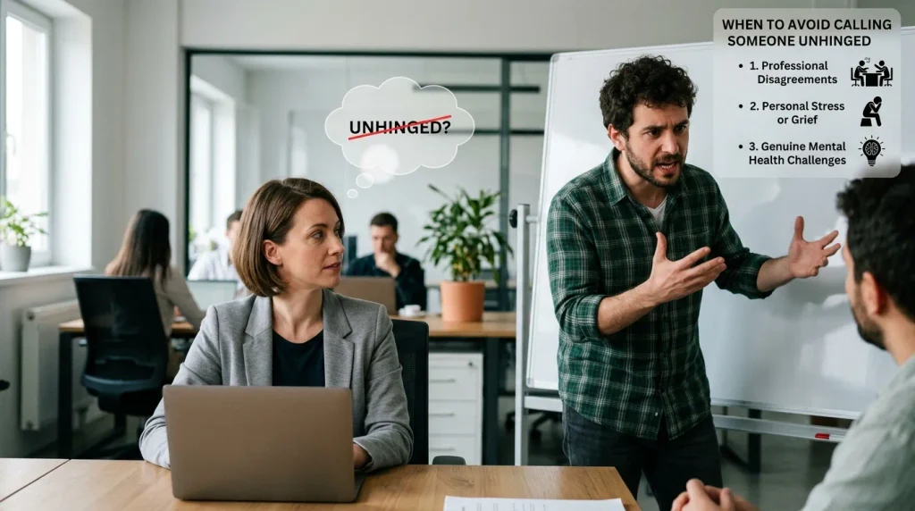 When Should You Avoid Calling Someone Unhinged