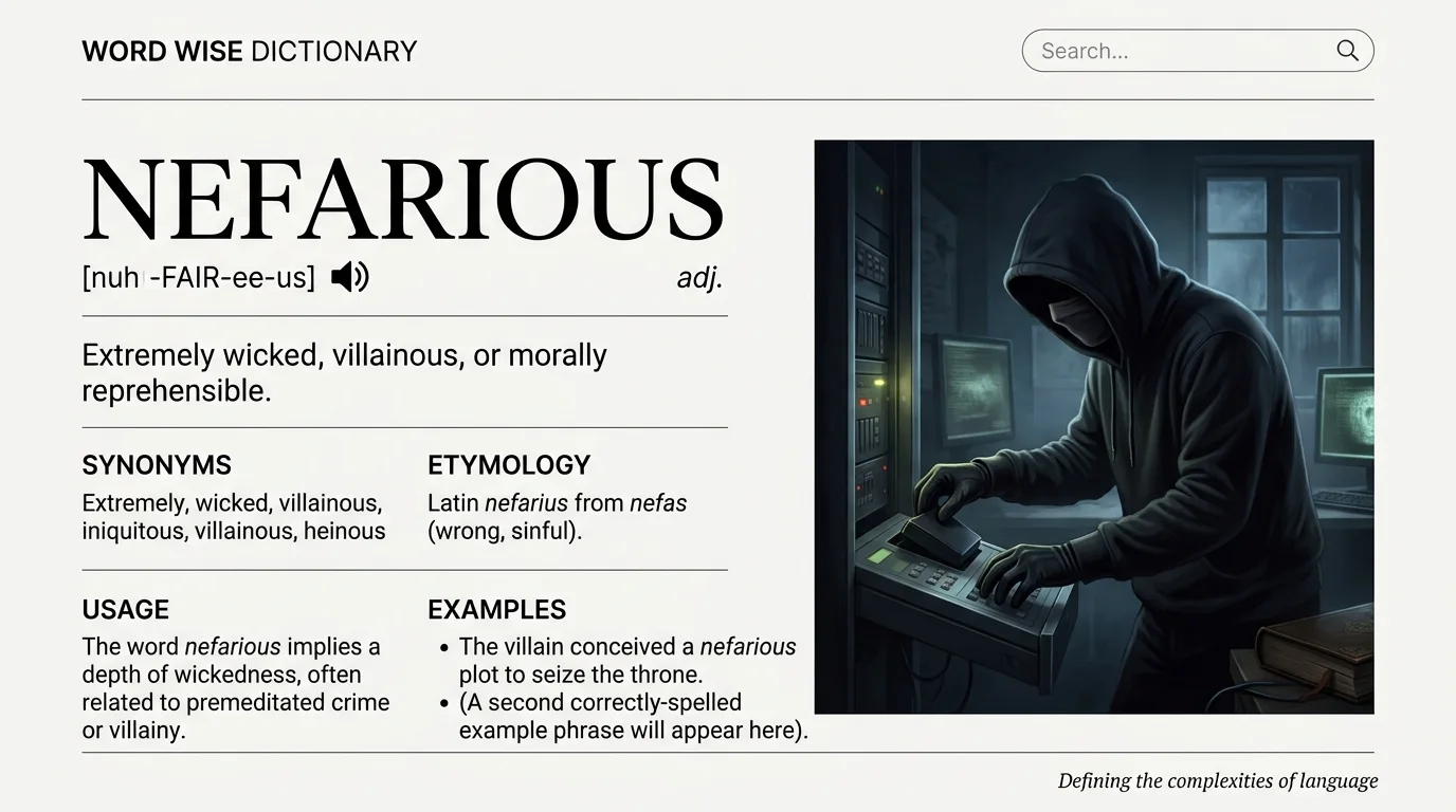 Nefarious Meaning